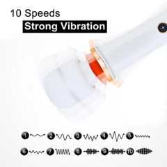 Stimulator - Wand Massager Super Powerful USB Black 10 Function-thumb-4