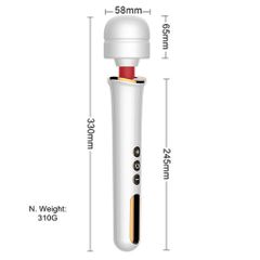 Stimulator - Wand Massager Super Powerful USB Black 10 Function-thumb-3