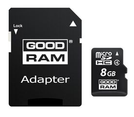 Goodram M40A memory card 8 GB MicroSDHC Class 4 UHS-I