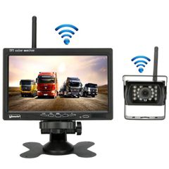 Ασύρματη κάμερα 7 ιντσών οπισθοπορείας 12V-24V για Φορτηγά Λεωφορεία Αυτοκίνητα - 1653
