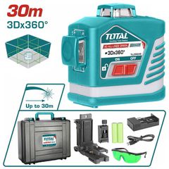 Αλφάδι LASER 3D Αυτό-Οριζοντιούμενο TOTAL με Πράσινες Ακτίνες Επαγγελματικό ( TLL255245 )
