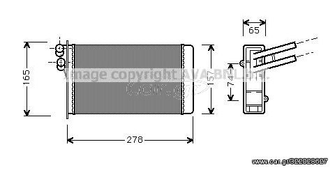 ΨΥΓΕΙΟ ΚΑΛΟΡΙΦΕΡ VOLKSWAGEN PASSAT 1996-2005 (234X158X42) AVA AI6097 BEHR-HELLA 8FH 351 311-421 MAHLE AH93000P NISSENS 70221 70224 NRF 50524 893819030A 893819030B 893819031A 893819031B 893819031C