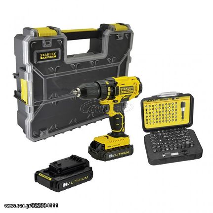 ΔΡΑΠΑΝΟΚΑΤΣΑΒΙΔΟ STANLEY 18V ΜΕ ΣΕΤ ΕΞΑΡΤΗΜΑΤΩΝ + ΤΑΜΠΑΚΙΕΡΑ FATMAX STANLEY FMCK601D2A-QW