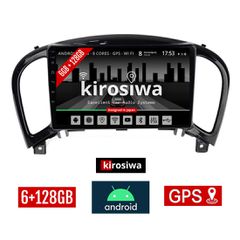KIROSIWA 6+128GB NISSAN JUKE (μετά το 2009) Android οθόνη αυτοκίνητου 6GB με GPS WI-FI (ηχοσύστημα αφής 9" ιντσών OEM Youtube Playstore MP3 USB Radio Bluetooth Mirrorlink DSP Apple Carplay Android Aut