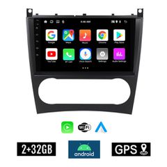 KIROSIWA 2+32GB MERCEDES C (W203) - CLC (2004 - 2008) Android οθόνη αυτοκίνητου 2GB με GPS WI-FI (ηχοσύστημα αφής 9" ιντσών OEM Youtube Playstore MP3 USB Radio Bluetooth Mirrorlink εργοστασιακή, 4x60W