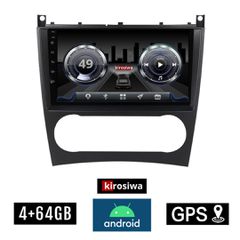 KIROSIWA 4+64GB MERCEDES C (W203) - CLC (2004 - 2008) Android οθόνη αυτοκίνητου 4GB με GPS WI-FI (ηχοσύστημα αφής 9" ιντσών Benz OEM Youtube Playstore MP3 USB Radio Bluetooth Mirrorlink DSP 4x60W Appl