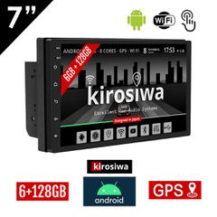 Kirosiwa 6GB με οθόνη αφής 7" ιντσών, Android, WI-FI και Ελληνικό GPS (6+128GB USB ηχοσύστημα Youtube 2DIN MP3 MP5 Bluetooth Mirrorlink οθόνη αυτοκινήτου 4x60W Universal) KLS-7913