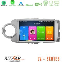 Bizzar LV Series Toyota Yaris 4Core Android 13 2+32GB Navigation Multimedia Tablet 9"