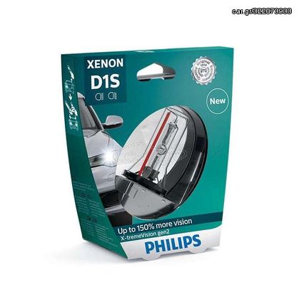 PHILIPS D1S 35W PK32d-2 X-treme Vision +150% Xenon 85415XV2S1 1τμχ