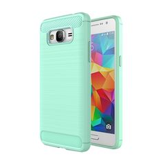 For Galaxy Grand Prime / G530 Brushed Texture Carbon Fiber TPU Protective Case(Green)