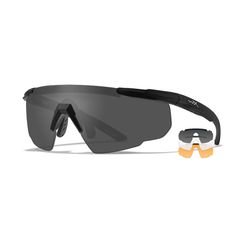 Γυαλιά Wiley X Saber ADV Ballistic Eyeshields - Black Frame - Smoke/Clear/Rust (308)