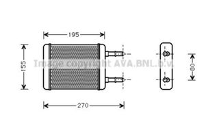 ΨΥΓΕΙΟ ΚΑΛΟΡΙΦΕΡ ΚΑΙΝΟΥΡΙΟ HYUNDAI EXCEL 1990-1995, LANTRA 1990-1995, PONY 1985-1995, S COUPE 1990-1996 (166X142X32) 9712324000 9712324001 97123-24000 97123-24001 AVA HY6064 BEHR HELLA 8FH 351 308-301