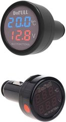 Ψηφιακό Βολτόμετρο / Θερμόμετρο / USB Μοτοσυκλετών,Αυτοκινήτου,Σκαφών.