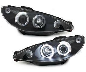  Μπροστινά Φανάρια Angel Eyes CCFL Για Peugeot 206 2002 + 