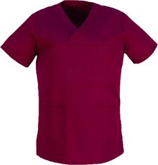 Ιατρική Μπλούζα V τύπο φάκελο Unisex Καπαρντίνα 170γρ/τμ 65% pol / 35% cotton MARK965 BURGUNDY