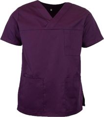 Ιατρική Μπλούζα V τύπο φάκελο Unisex Καπαρντίνα 170γρ/τμ 65% pol / 35% cotton MARK965 DARK PURPLE-712