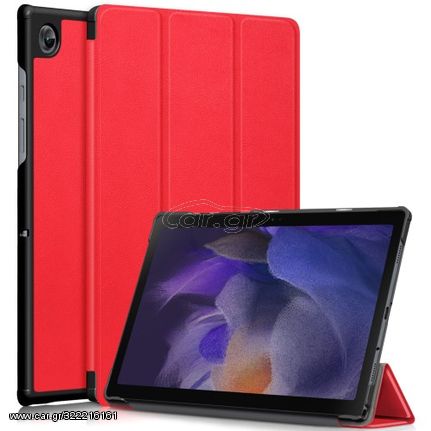 Θήκη Βιβλίο Tri-Fold με Βάση Στήριξης για Samsung Galaxy Tab A8 10.5 (2021) - Κόκκινο