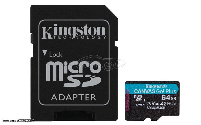 Kingston Technology Canvas Go! Plus memory card 64 GB MicroSD UHS-I Class 10