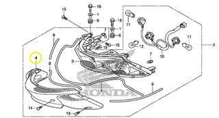 Κρύσταλλο Στόπ Honda SH.300 33704KTWB00