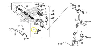 Βαλβίδα Στόπ Μπροστινού Φρένου Honda FJS.600 Silver Wing 35340-MM5-601
