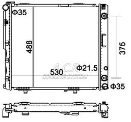 ΨΥΓΕΙΟ ΝΕΡΟΥ ΚΑΙΝΟΥΡΙΟ MERCEDES E-CLASS 1993-1996 (530X485X42) 1245001702 1245001802 1245002002 1245007503 1245007603 1245007803 AVA MS2178 BEHR HELLA 8MK 376 712-451 VALEO 732591