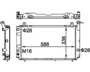 ΨΥΓΕΙΟ ΝΕΡΟΥ ΚΑΙΝΟΥΡΙΟ NISSAN SUNNY II 1986-1991 (588X348X26) 2141069A00 21410-69A00  21410 69A00 AVA DN2052 KOYO PA020128 NISSENS 62415 NRF 516860 VALEO 730405