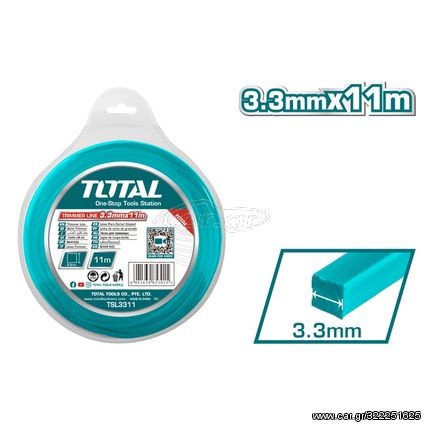Μεσινέζα Τετράγωνη TOTAL 3.3mm - 11m ( TSL3311 )