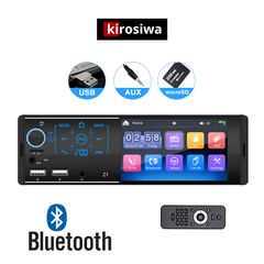 Multimedia ράδιο Kirosiwa με οθόνη αφής 4.1'' ιντσών Bluetooth και 2 USB (Ελληνικό μενού 1-DIN ανοιχτή ακρόαση ραδιόφωνο MP3 MP5 Video 1DIN microSD αυτοκινήτου Universal 4x60W) BR-1529