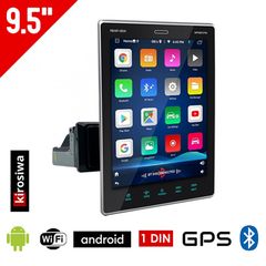Android Kirosiwa ρυθμιζόμενη καθ' ύψος 2GB οθόνη αυτοκινήτου 9,5" ιντσών με Ελληνικό GPS (1-DIN Playstore ηχοσύστημα WI-FI youtube USB 1DIN MP3 MP5 bluetooth mirrorlink 4x60W universal) BR-1531
