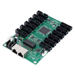 GloboStar® CARDULCO ZH-T12 90387 Professional LED Receiving Card 12 x HUB75 - Κάρτα Καναλιών για Ψηφιακές Οθόνες LED Video Wall - Loading Area W128 x H768 - Gray Level 65536 - Gigabit Network Linkable