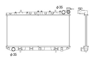 ΨΥΓΕΙΟ ΝΕΡΟΥ ΚΑΙΝΟΥΡΙΟ NISSAN 100NX 1990-1994, ALMERA N15 1995-2000, SUNNY III 1990-2000 (655X320X23) 214000M400 214000M500 214100M400 214100M500 2141058Y00 2141059Y00 2141059Y01 AVA DN2114