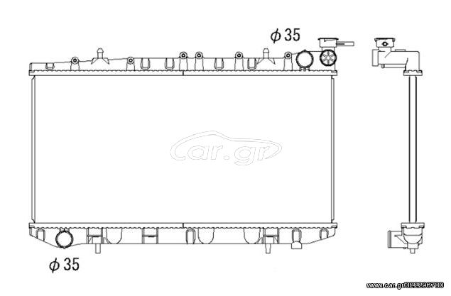 ΨΥΓΕΙΟ ΝΕΡΟΥ ΚΑΙΝΟΥΡΙΟ NISSAN 100NX 1990-1994, ALMERA N15 1995-2000, SUNNY III 1990-2000 (655X320X23) 214000M400 214000M500 214100M400 214100M500 2141058Y00 2141059Y00 2141059Y01 AVA DN2114