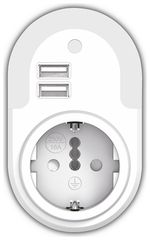 EL130101 | LED Night Light Sensor+2xUSB 5V 2.1A+Σούκο|0.5W|3000k|12lm|{enjoysimplicity}™