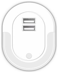 EL130801 | LED Night Light Sensor+2xUSB 5V 2.1A|0.5W|3000k|12lm|{enjoysimplicity}™