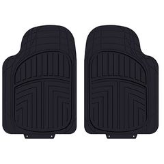 Πατάκια Αυτοκινήτου Universal Από Λάστιχο Premium Μαύρα 2 Τεμάχια