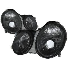 Μπροστινά Φανάρια Set Για Mercedes-Benz CLK W208 97-02 Projectors Μαύρα H7/H7 Ρύθμιση Αέρος Depo