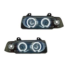 Μπροστινά Φανάρια Set Για Bmw 3 E36 90-99 Coupe / Cabrio ccfl Angel Eyes Μαύρα H1/H1 Sonar