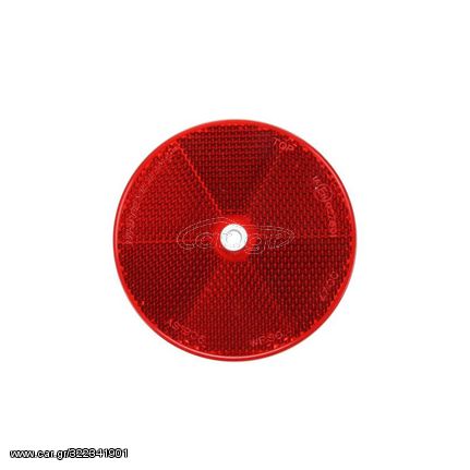 Αντανακλαστικό Αυτοκόλλητο & Βιδωτό Στρόγγυλο 60mm Proplast Κόκκινο 26108102 1 Τεμάχιο