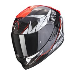 ΚΡΑΝΟΣ SCORPION EXO-1400 CARBON ARANEA BLACK NEON RED