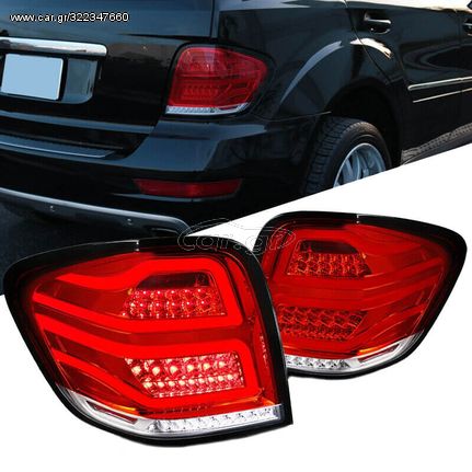 Πισινά Φανάρια Set Για Mercedes-Benz ML W164 05-08 Full Led Bar Κόκκινο/Crystal JunYan