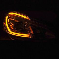 Μπροστινά Φανάρια Set Για Peugeot 208 12-15 DRL Led Tube Μαύρα H11/H1 JunYan-thumb-3