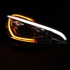 Μπροστινά Φανάρια Set Για Peugeot 208 12-15 DRL Led Tube Μαύρα H11/H1 JunYan-thumb-4