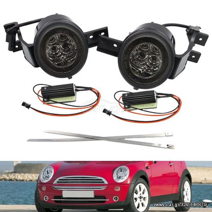 Μπροστινά Φλας Για Mini Cooper R50 / R52 / R53 01-06 Με Φώτα Θέσης Led Smoke 2 Τεμάχια