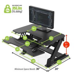 Gaming Γραφείο - Eureka Ergonomic® CV-PRO 36 (Black)-thumb-4