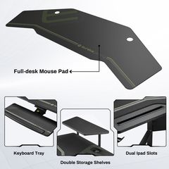 Gaming Γραφείο - Eureka Ergonomic® ERK-AED-E70B-thumb-3