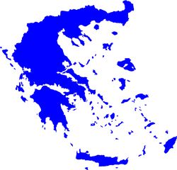 Αυτοκόλλητος ανάγλυφος χάρτης Ελλάδα κομμένος περιμέτρικα σε καλή ανάλυση.