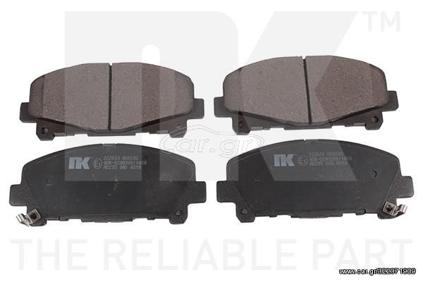 ΔΙΣΚΟΦΡΕΝΑ BRAKE PAD SET, DISC BRAKE Honda Accord 08- 222643 45022TL0G51 45022TL0G50 45022TL0G51