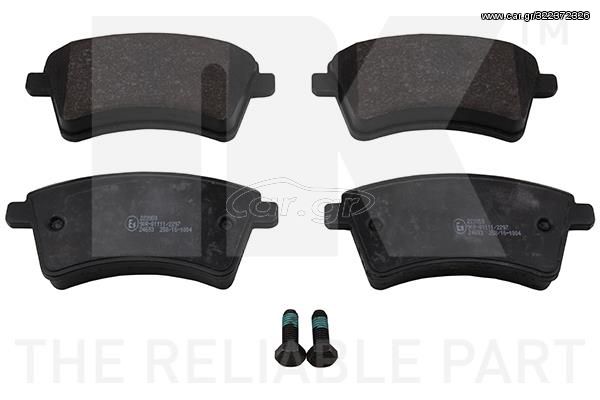 ΔΙΣΚΟΦΡΕΝΑ BRAKE PAD SET, DISC BRAKE Ren Kangoo 08- 223959 4154210310 4154210610 4154300022 A4154210310 A4154210610 A4154300022 410601334R 410603750R 7701209864 7701210110 7701210174