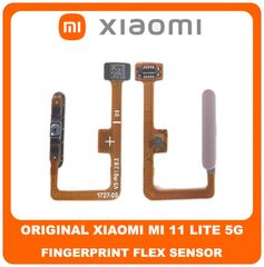 Γνήσιο Original Xiaomi Mi 11 Lite 5G (M2101K9G, M2101K9C, M2101K9R) Fingerprint Flex Sensor Αισθητήρας Δακτυλικού Αποτυπώματος Pink Ροζ (Service Pack By Xiaomi)