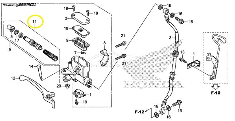 Εμβολο Αντλίας Φρένου Honda CTX.700 45530KVY911